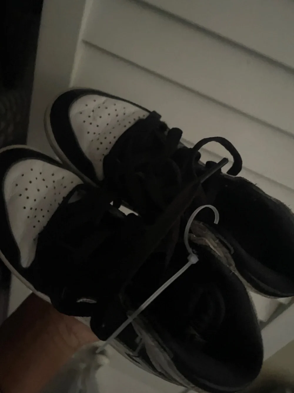 Nike Air Jordan Boys Black/White Panda Sneakers Size 13.5